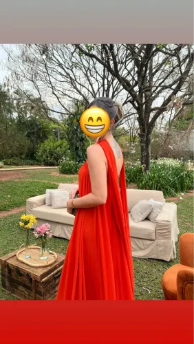 Vestido de festa de seda 