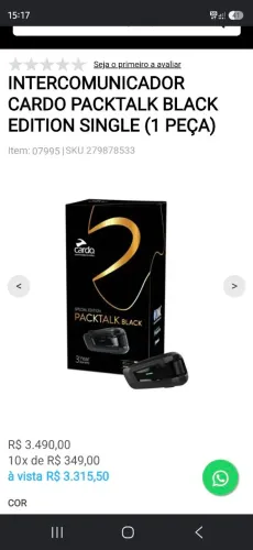 Cardo PackTalk Black Edition Limites
