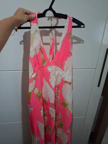 Vestido Farm rosa longo G