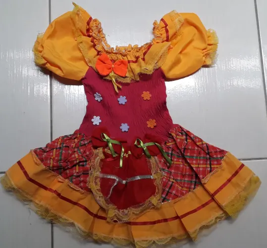Vestido junino bebe tam.6 meses