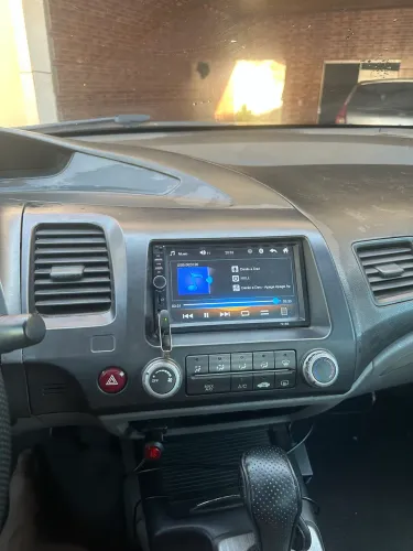 Kit multimídia 2 din 7 polegadas com moldura civic g8