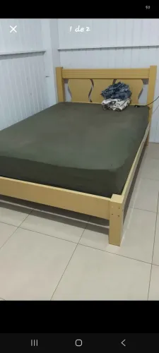 Colchão e cama de casal seminovo