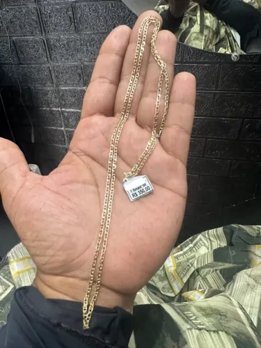 Corrente Romanel - 70cm banhada a ouro 18k