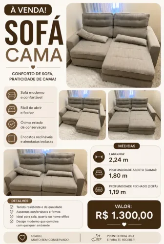 Sofá cama . Produto em Salvador