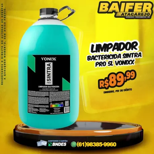 Limpador Bactericida Sintra Pro 5L Vonixx