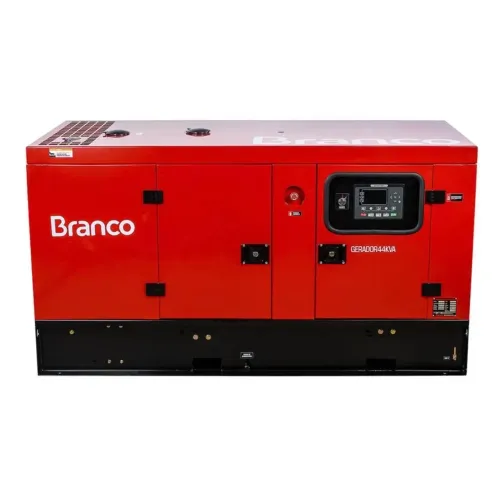 Gerador Branco a Diesel - BD-44000 220V Trifásico Cabinado Silencioso