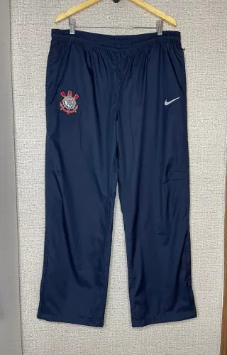 calça corinthians nike azul marinho raridade colecionador tamanho gg largo original