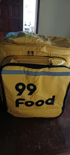 Bag e camisa amarela para entregador
