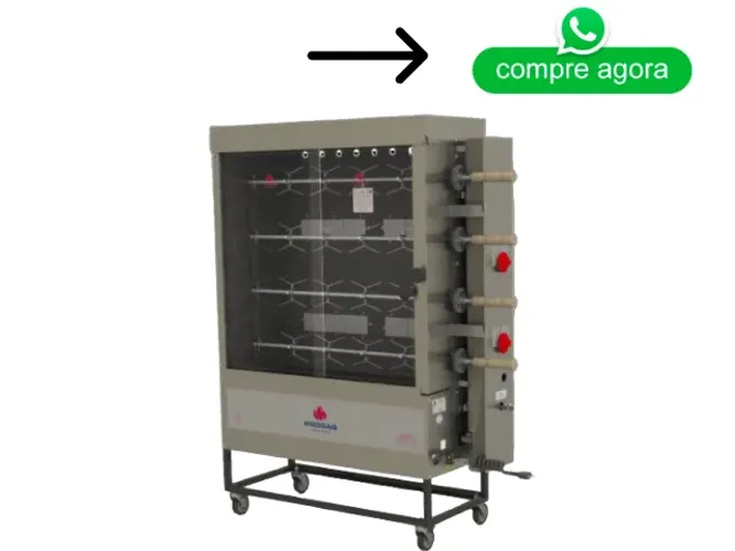Assadeira de Frango 4 Espetos Progas Nova