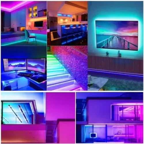 KIT 5 Metros Fita LED 5050 RGB Colorida