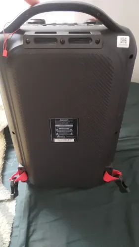 Caixa Som Bluetooth Portátil Amplificada 600W Rms Bateria Potente Amvox Aca 600 Bagvox
