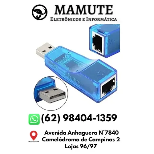 Adaptador Usb Para Cabo Rede Rj45 10/100mbps 2.0