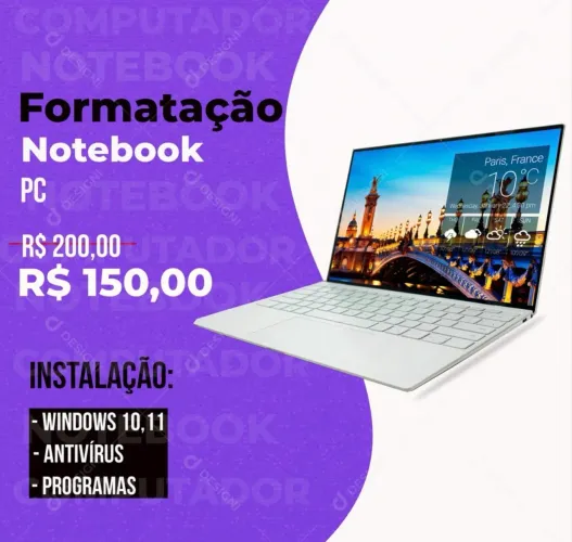 FORMATAÇÃO DE NOTEBOOKS E COMPUTADORES - RÁPIDO E COMPLETO! 