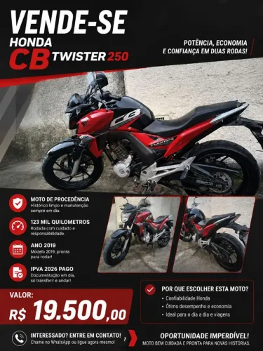 Vendo cb twister  2019 preço negociável 