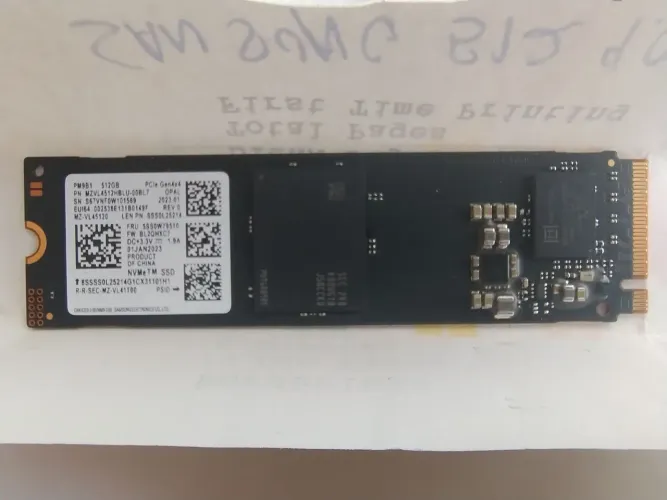 SSD nvme 512gb Samsung testado com Windows