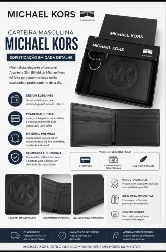 Carteira Michael Kors Slim Billfold - Original