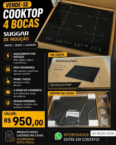 Fogão de indução Cooktop 4 bocas 