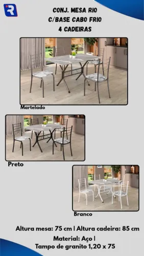 Mesa de quatro cadeiras