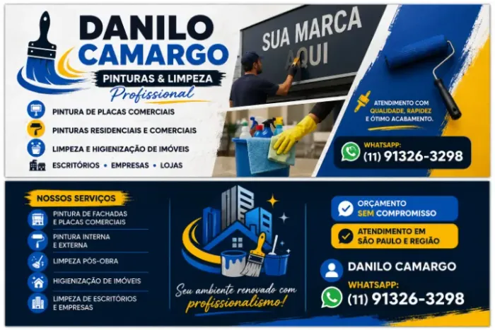 Pinturas e higienizaçao de fachadas comércios lojas empresas condomínios