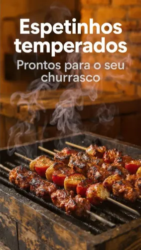 Espetinhos temperados 