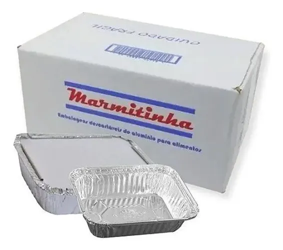 Marmita/marmitinhas de alumínio 100 unidades 