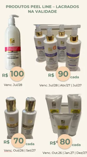 PRODUTOS PEEL LINE - LACRADOS NA VALIDADE
