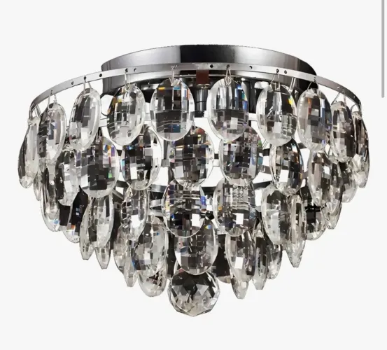 Lustre plafon cristais k9 hevvy HU1101 para 4 lampadas g9 