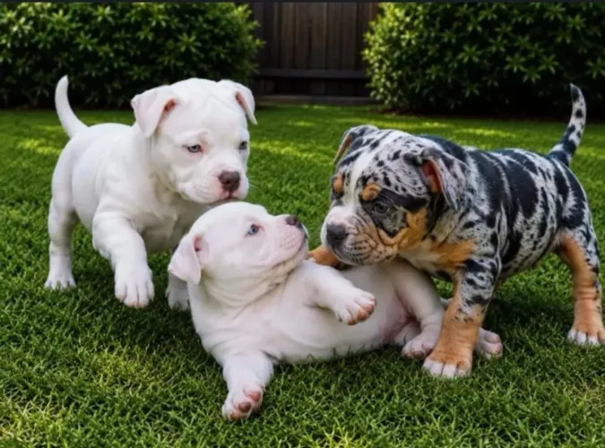American bully vacinados c/ pedigree 