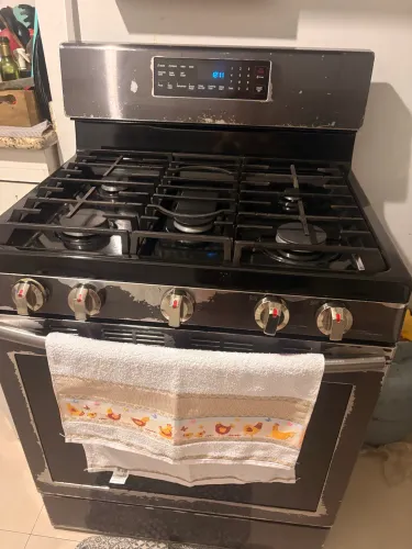 Fogão Samsung 5 Bocas Preto Mesa de Vidro - Bocas Funcionando / Forno Não Funciona