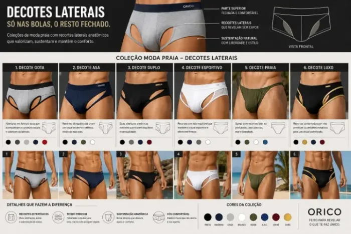 Sunga Esportiva Masculina com Recorte Anatômico 