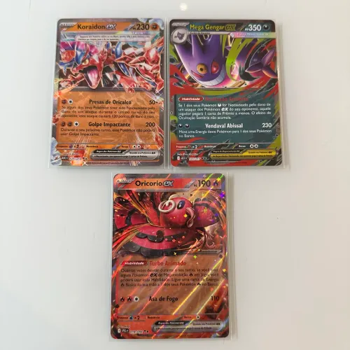 Cartas Pokémon Mega Gengar & Koraidon & Oricorio EX