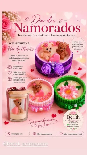 Velas aromáticas artesanais 