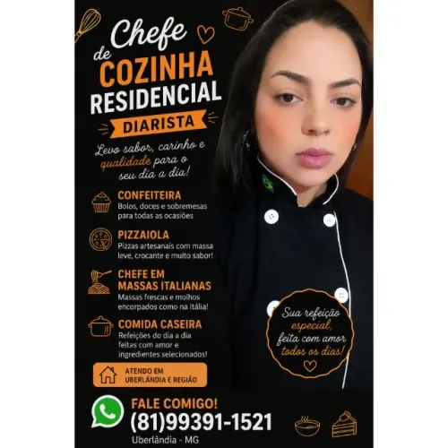 Cozinheira residencial/ domiciliar/ diarista