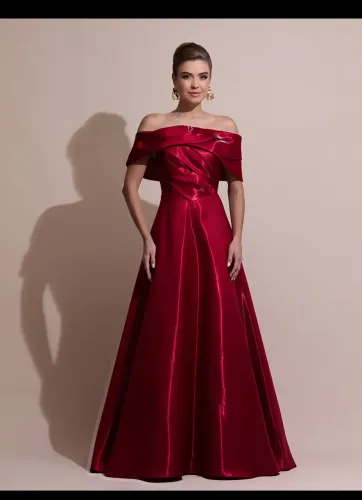 Vestido de festa ziberline glow vermelho