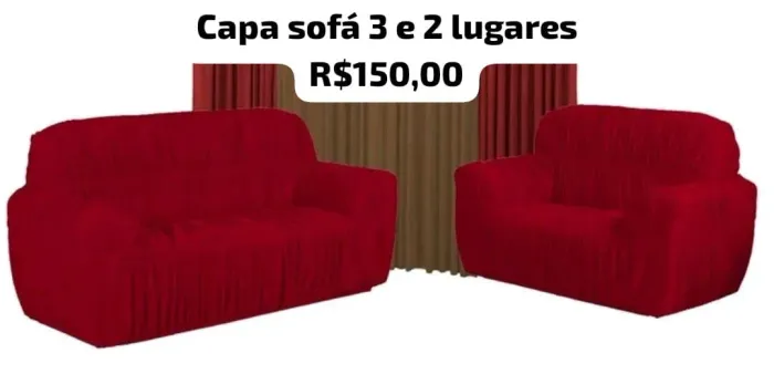 Capas de sofá 2&3 lugares promoção até durar o estoque 