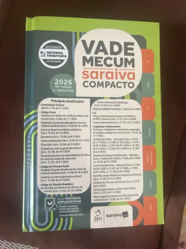 Vade Mecum Saraiva Compacto 2026 ? NOVO E LACRADO