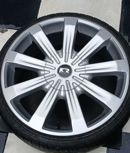 Kr palitadas aro 17 multifuros de 4 c/ pneus 185/35 zerados
