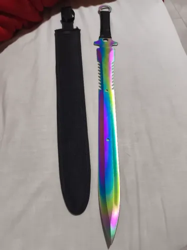Espada de Aço Rainbow (Multicolorida) - Nova - 68,5 cm