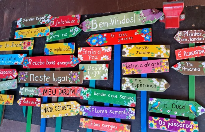 Placas lindas para jardins