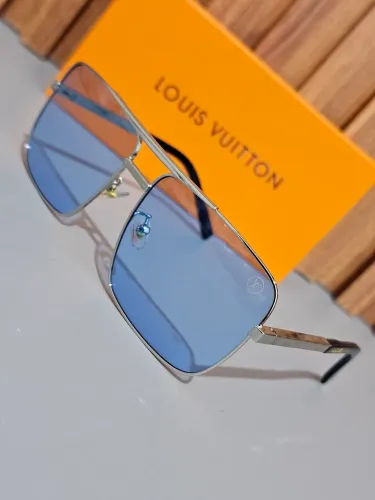 Óculos de sol Masculino Aviador LV luxo