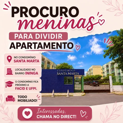 Vaga de quarto individual para MENINA!