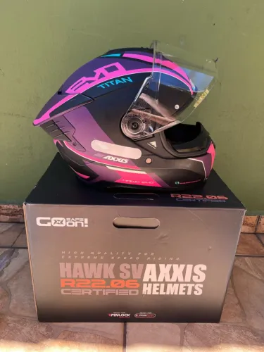capacete axxis hawk sv evo titan roxo rosa 58