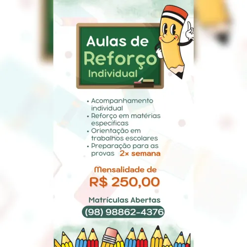 Aulas de reforço escolar