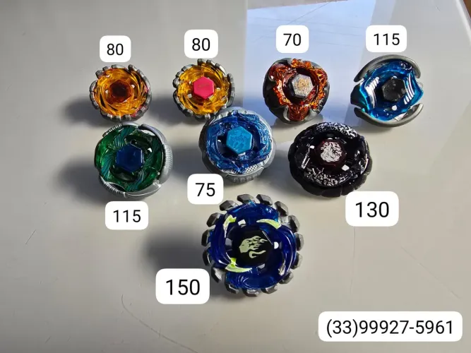 Beyblades disponiveis consultar valores