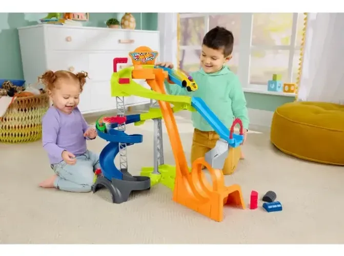 Aluguel Pista de Corrida e Choque Hot Wheels Little People Mattel