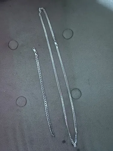 Corrente e Pulseira de Prata