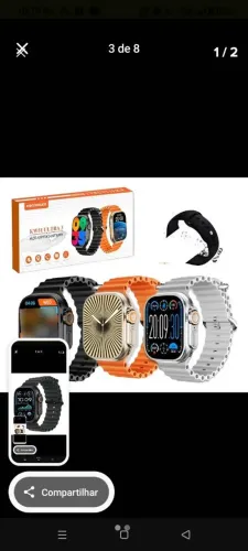 relógio smartwatch inteligente recebe chamadas e mensagens de whatsapp etc....