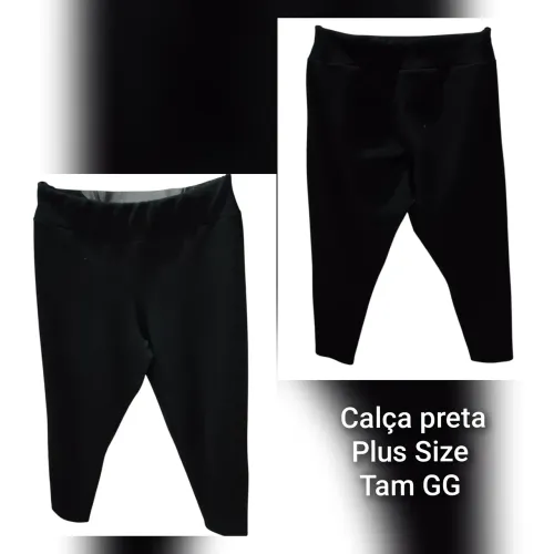 Calça feminina preta plus size