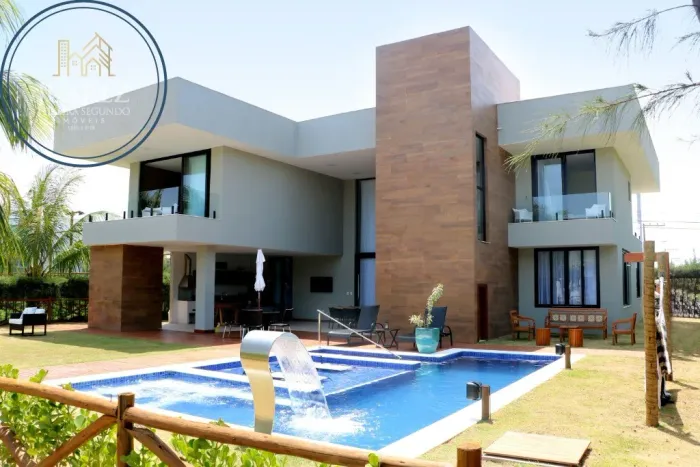 CASA COM 8 SUÍTES EM GUARAJUBA NO CONDOMÍNIO PARAÍSO DO MAR, ALTO PADRÃO, PORTEIRA FECHADA