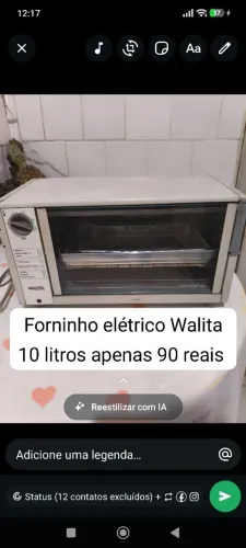 Forninho elétrico Walita 10 litros